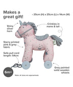 Celeste Unicorn Pull Along Toy