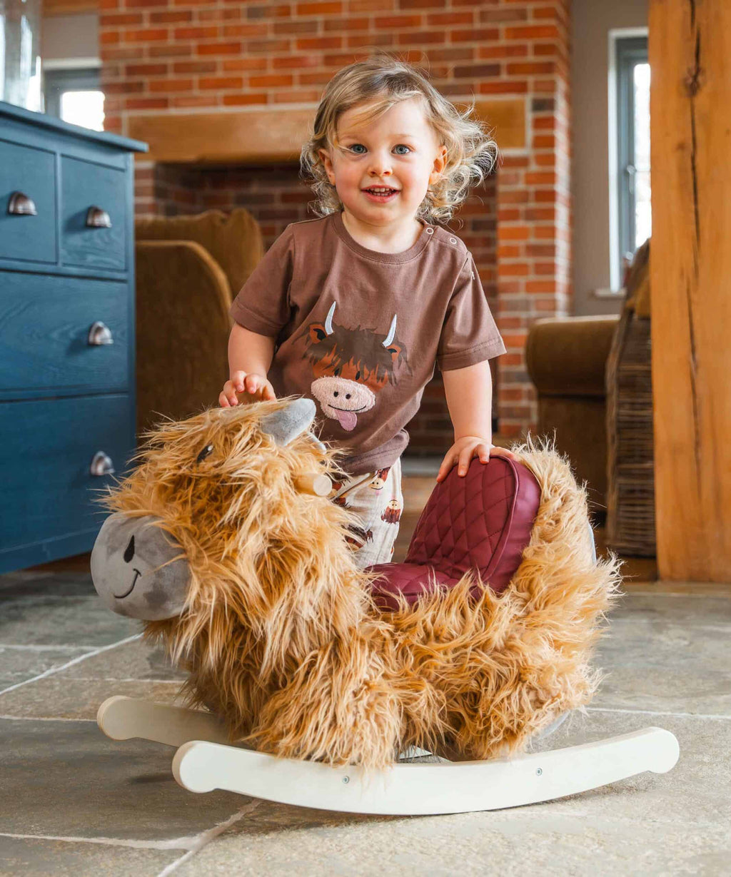 Hubert Rocking Highland Cow