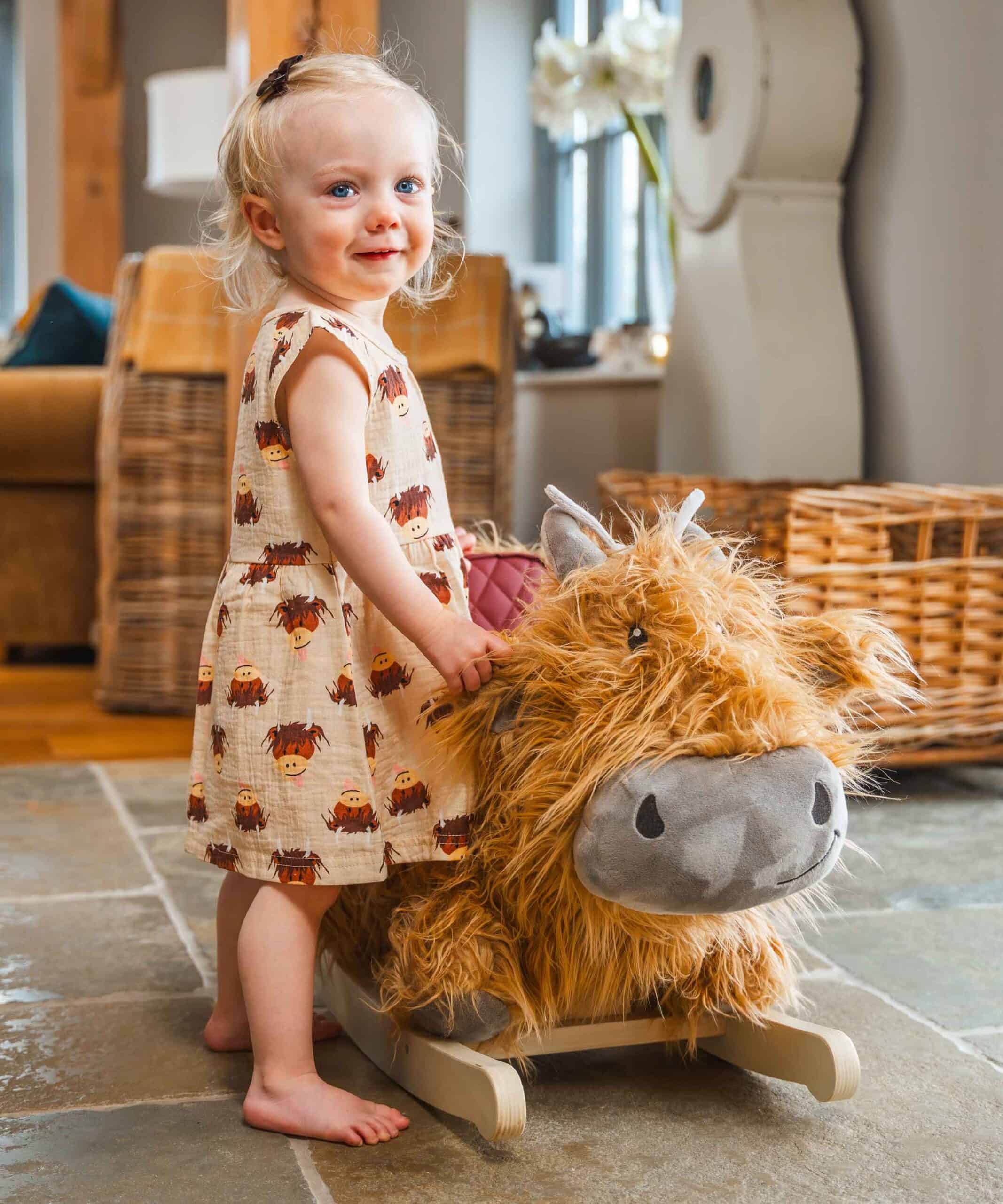 Hubert Rocking Highland Cow