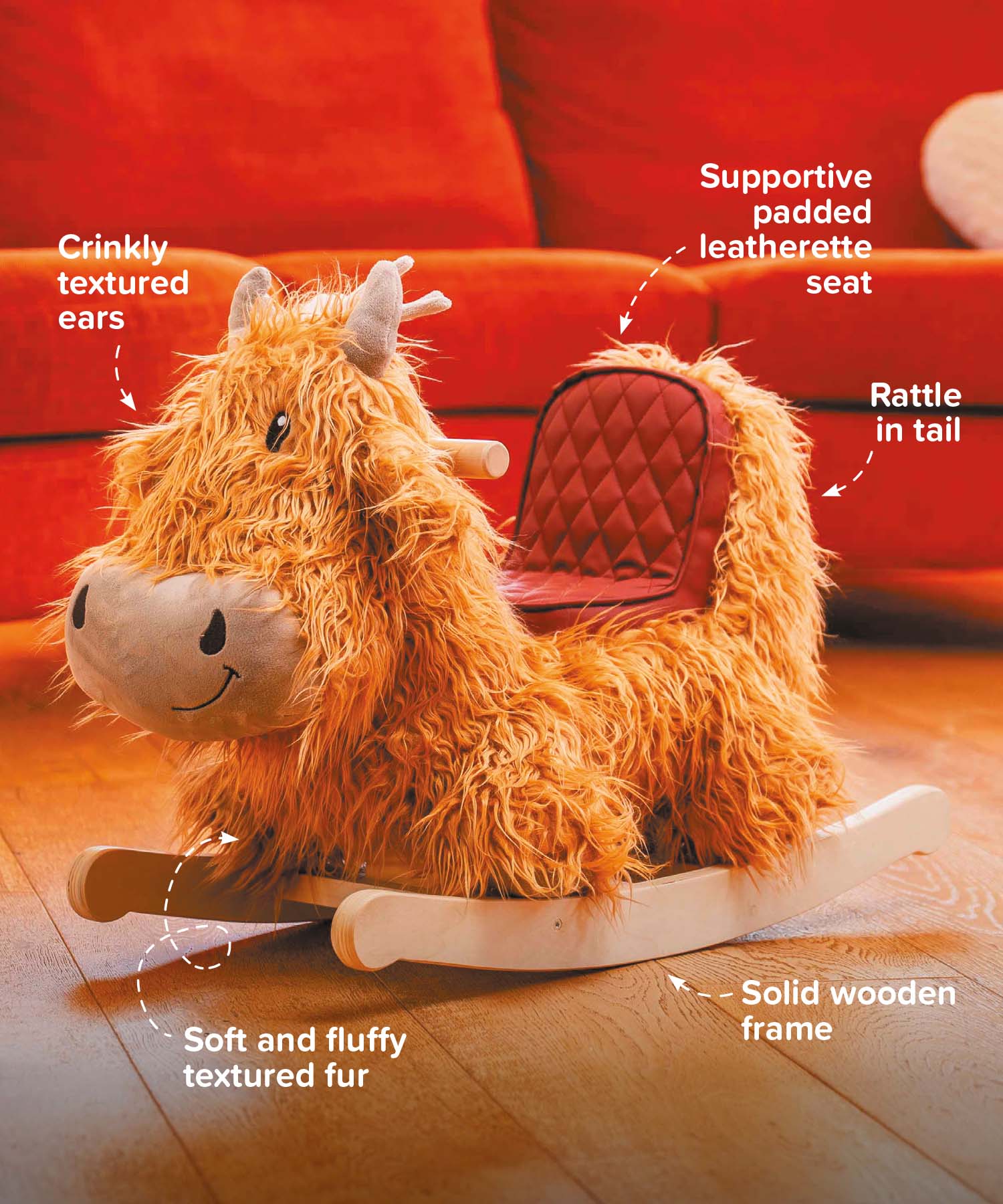 Hubert Rocking Highland Cow