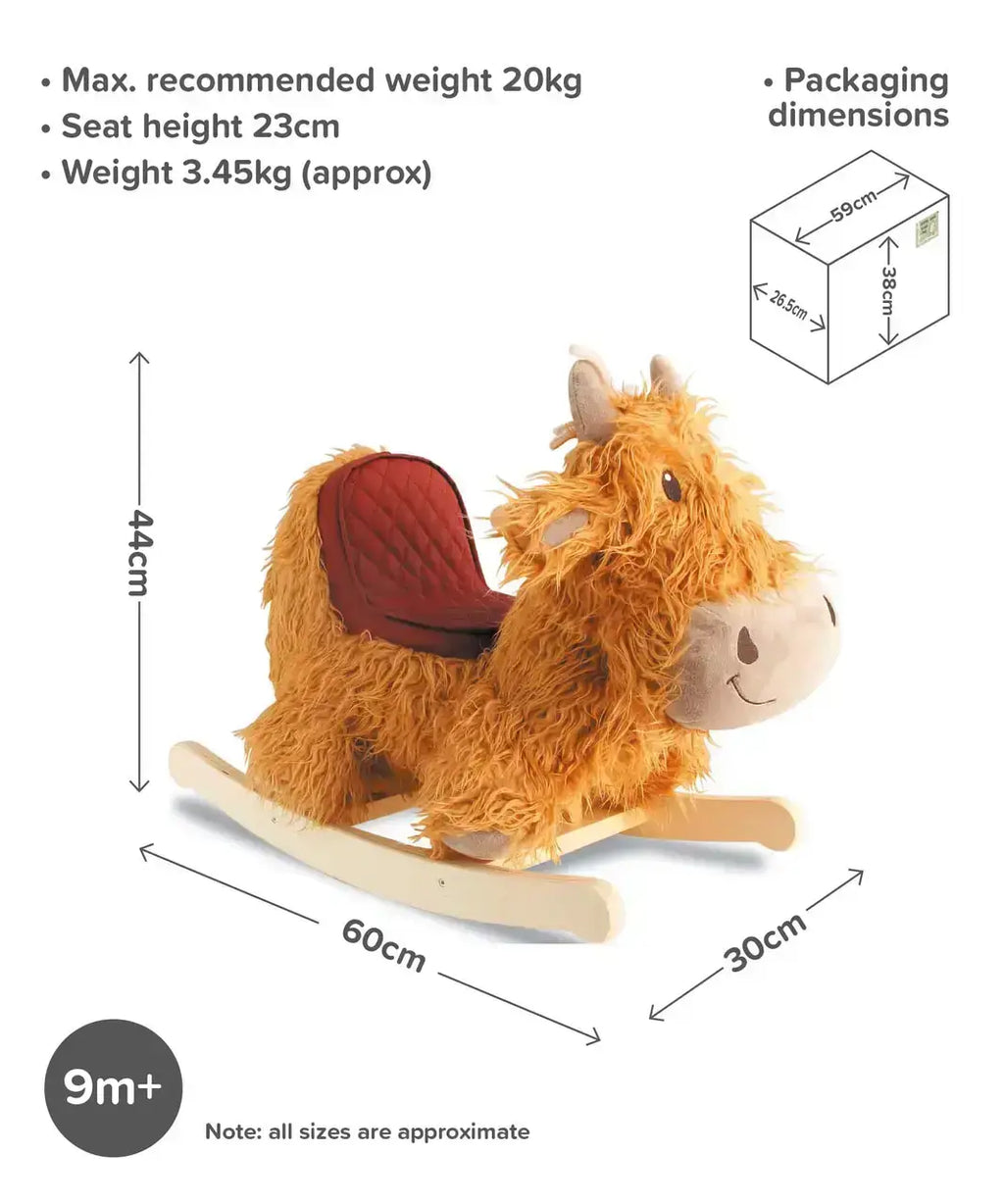 Hubert Rocking Highland Cow