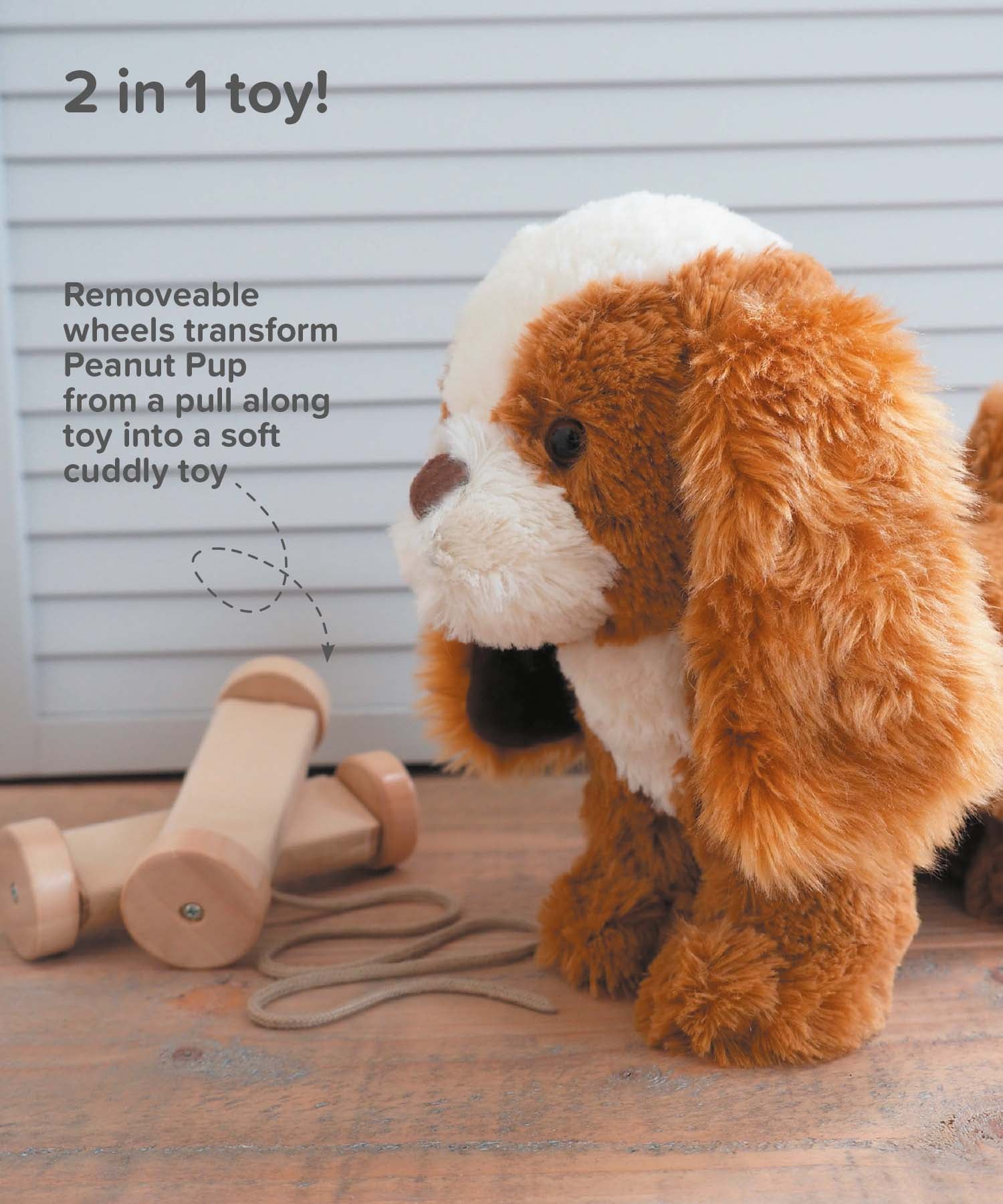Peanut Pup Pull Along Toy