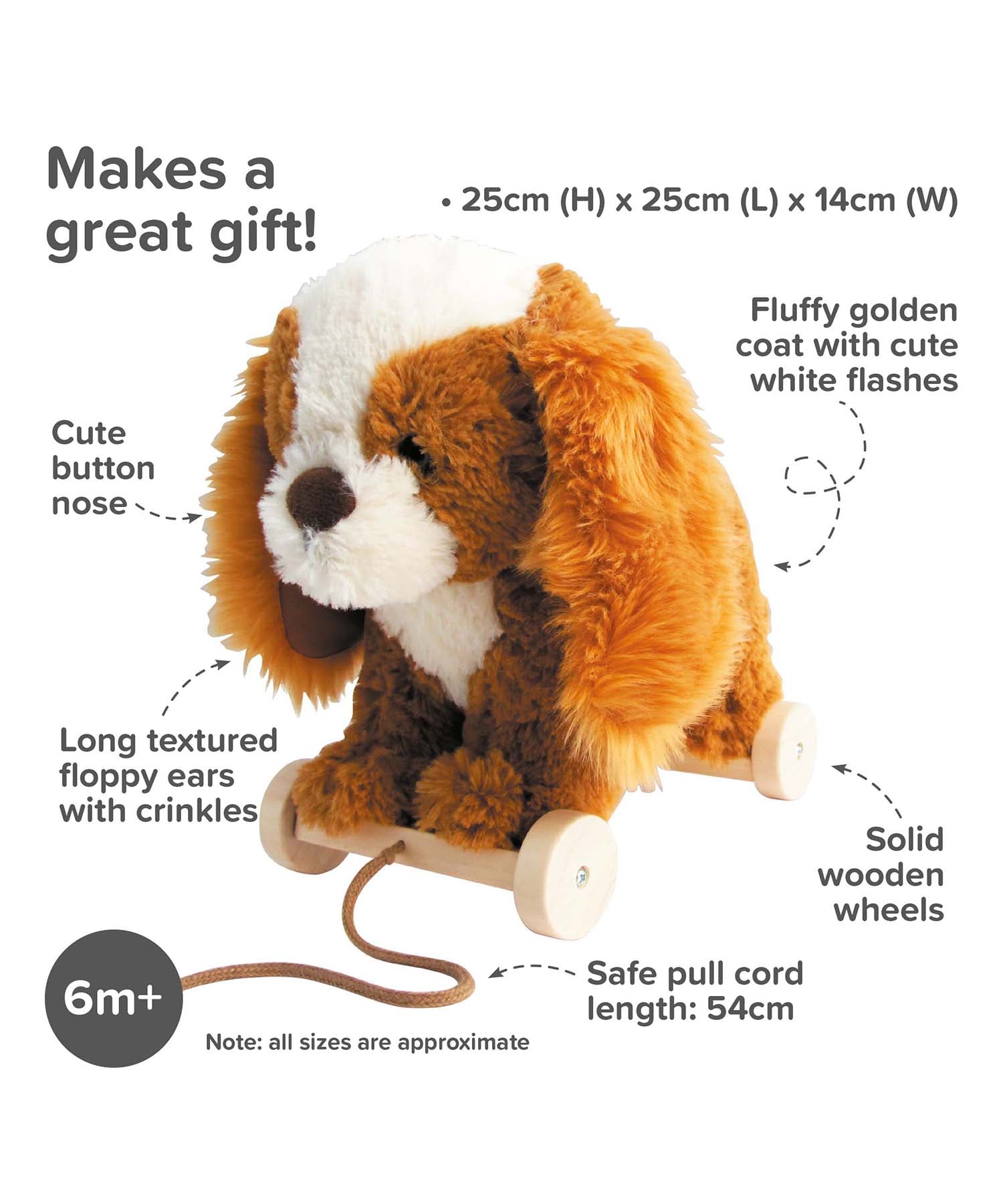Peanut Pup Pull Along Toy