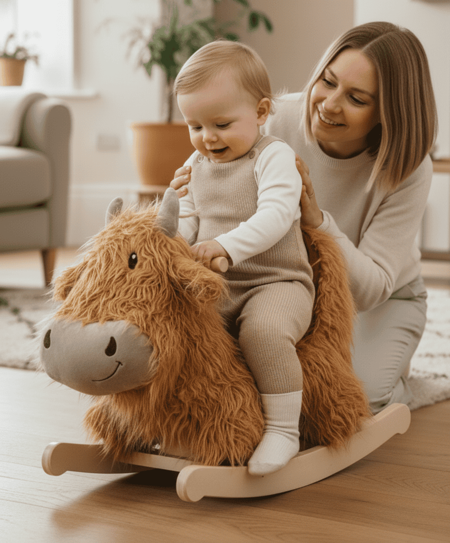 Hubert Rocking Highland Cow