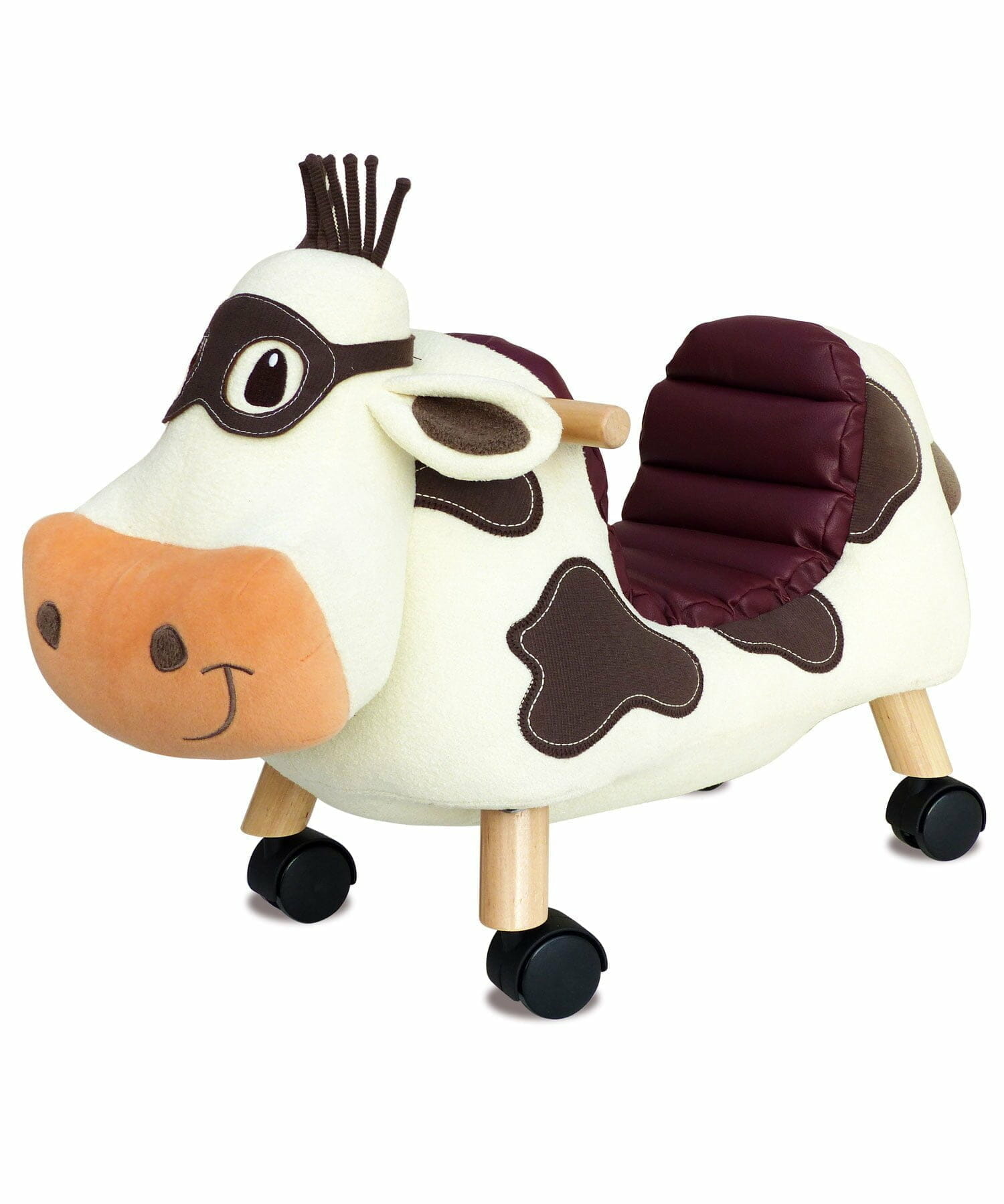 Moobert Cow Rideon Toy with supportive seat for toddlers