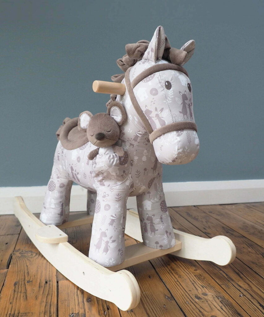 Stylish Biscuit & Skip Rocking Horse with removable footplates