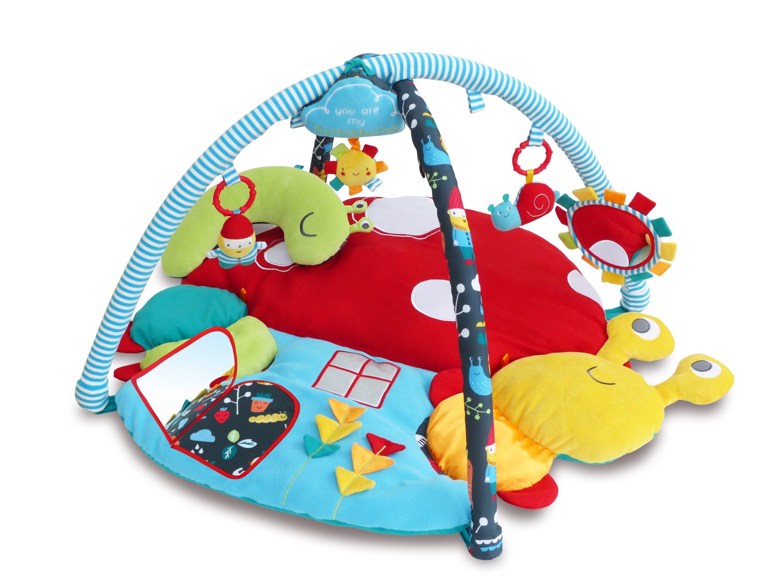 Cut out shot of My Little Sunshine Baby Play gym with arches and toys 