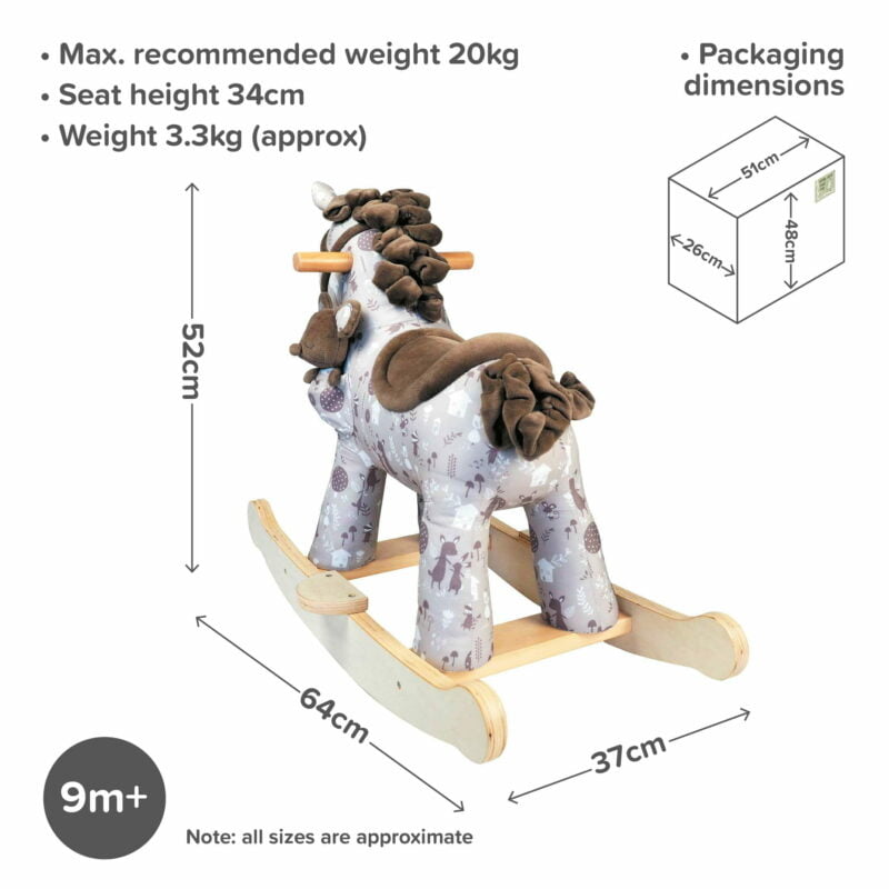 Biscuit and Skip baby rocking horse 9m+ Infographic