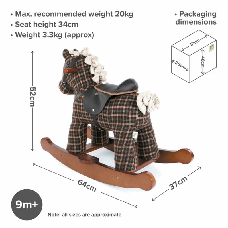 Classic baby rocking horse Rufus and Ted 9m+ Infographic