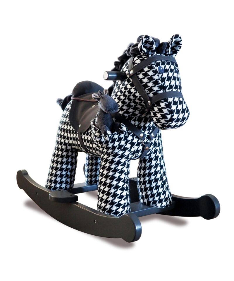 Dazzle & jet black and white rocking horse 